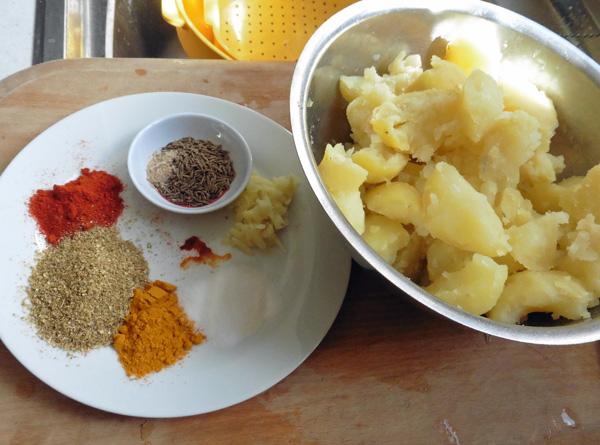 Potato Bhaji/Sabji 2, For Train Journeys and Picnics 