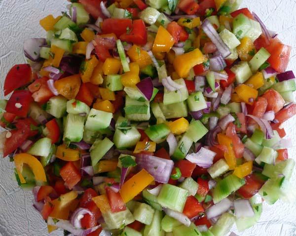 Mixed Salad 4 - North Indian Style With Chat Masala