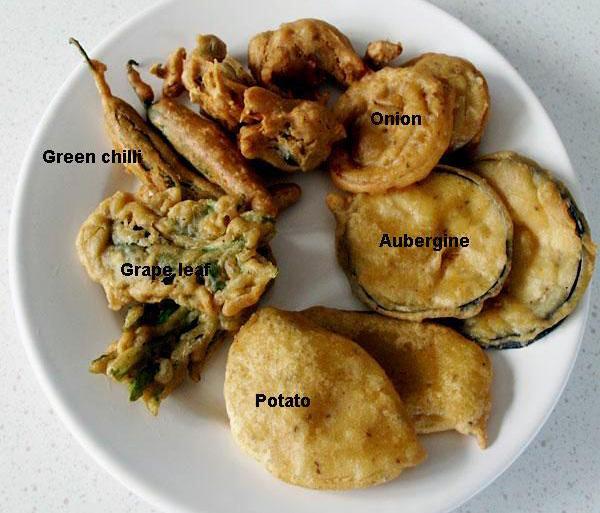 Mixed Vegetable Pakora or Bhajis - 1, Fritters (Mamta's)