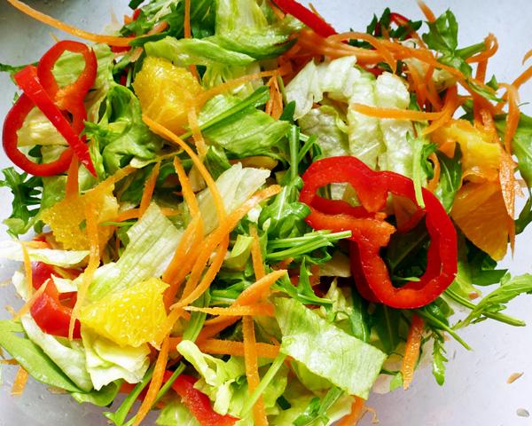 Mixed Salad 1 With Fruits, Edible Flowers And  Leaves