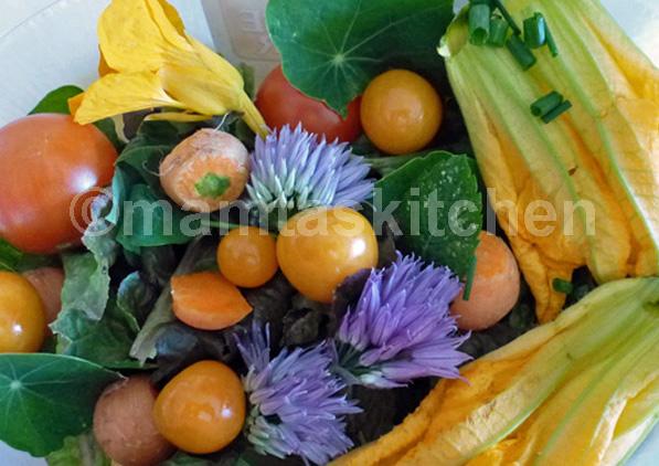Mixed Salad 1 With Fruits, Edible Flowers And  Leaves