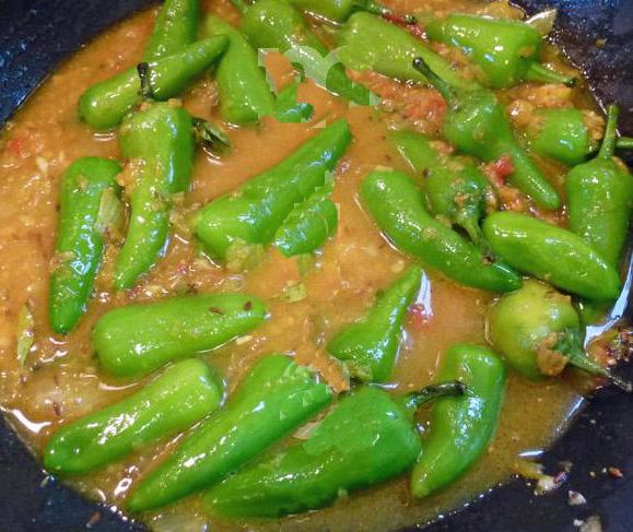 Mirchi Ka Saalan 1-Curried Green Chilli for Biryani