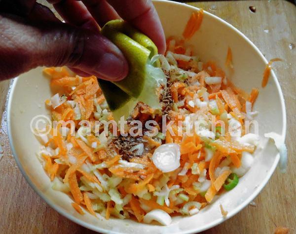 Apple, Spring Onion And Carrot Salad - Spicy