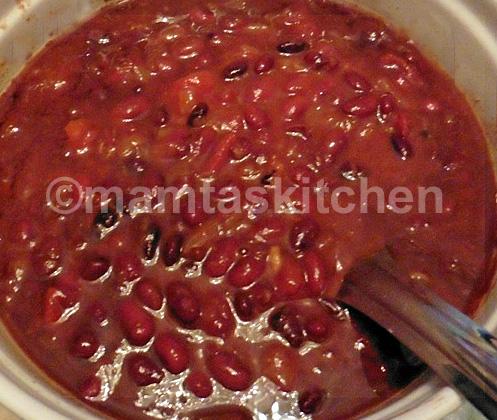 Kidney Bean Curry Traditional Method