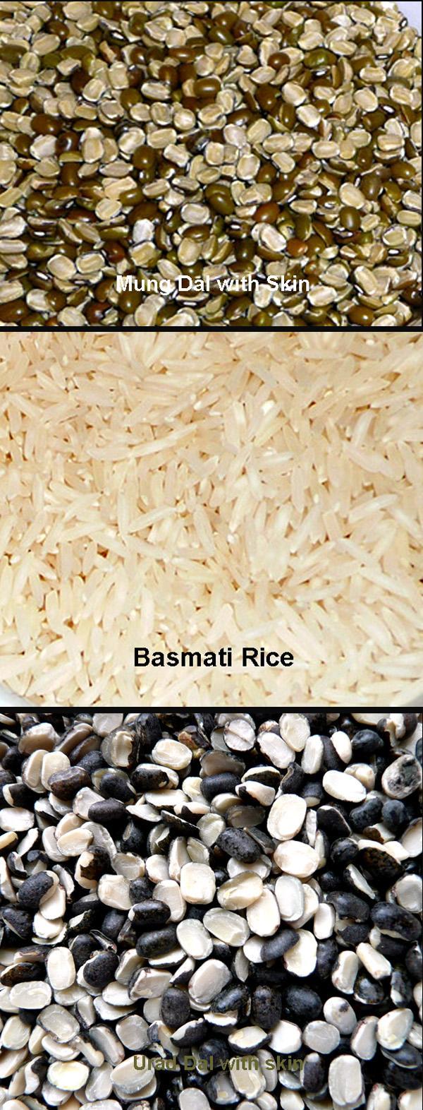 Khitcheri, A Mung or Urad Dal and Rice Mix