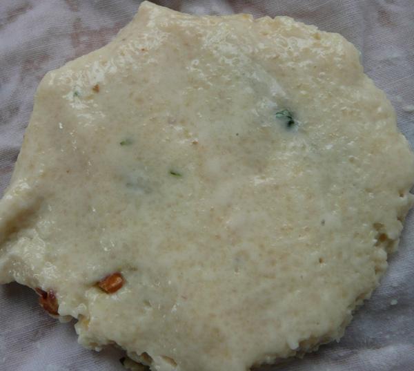 Dahi Vada 1, Urad and Mung Dal Patties in Yoghurt Sauce, With Filling