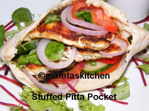 Pitta Bread Pockets with Various Fillings