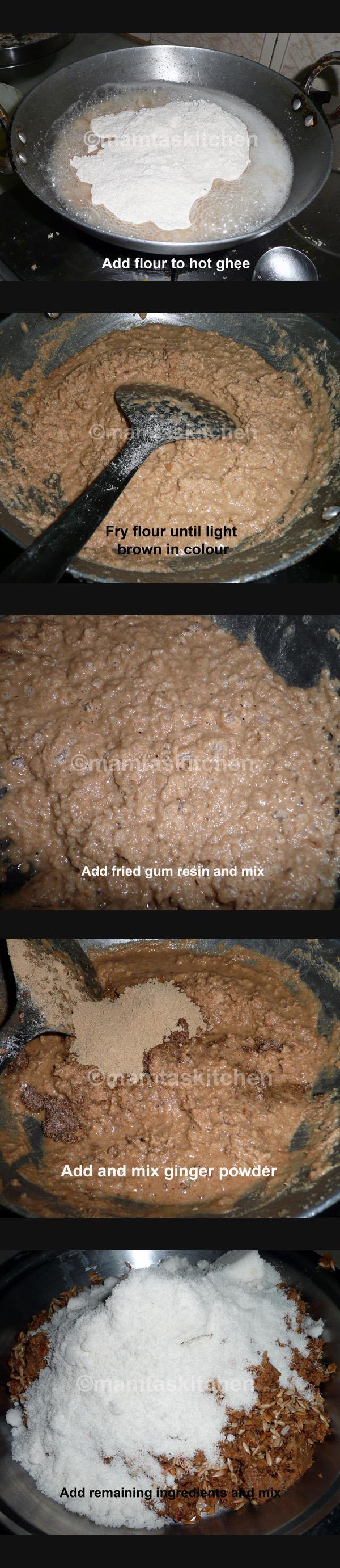 Laddoo, 'Atta' Chapati Flour and Gum Resin  Sweet Balls