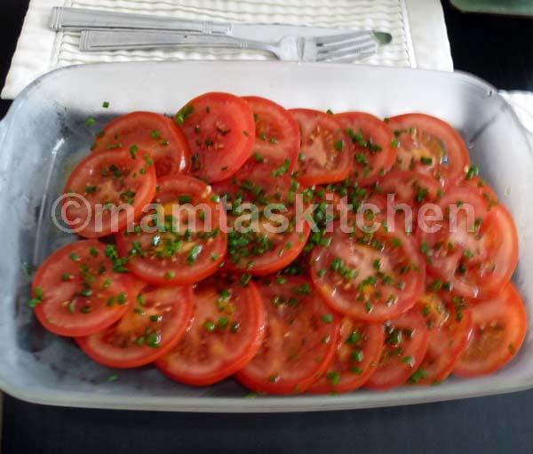 Tomato and Basil or Chives Salad