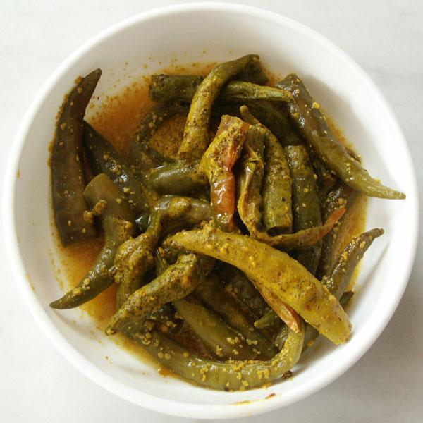 Chilli Pickle 3 With Ginger, in Lime Juice or Vinegar, With Mustard Seeds