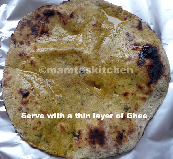 Missi Roti 3, Wheat And Bengal Gram Flour Mix, With Fenugreek Leaves