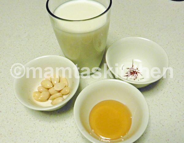 Almond Milk Shake With Saffron 