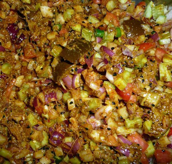 Mixed Salad 7, with Mango Pickle Dressing