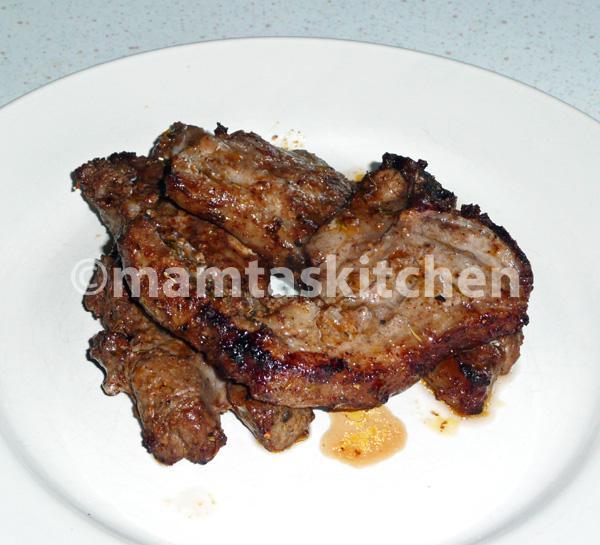 Spicy Lamb Steaks or Lamb Chops