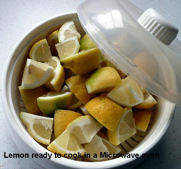 Lemon Pickle - 3, A Quick Microwave Method
