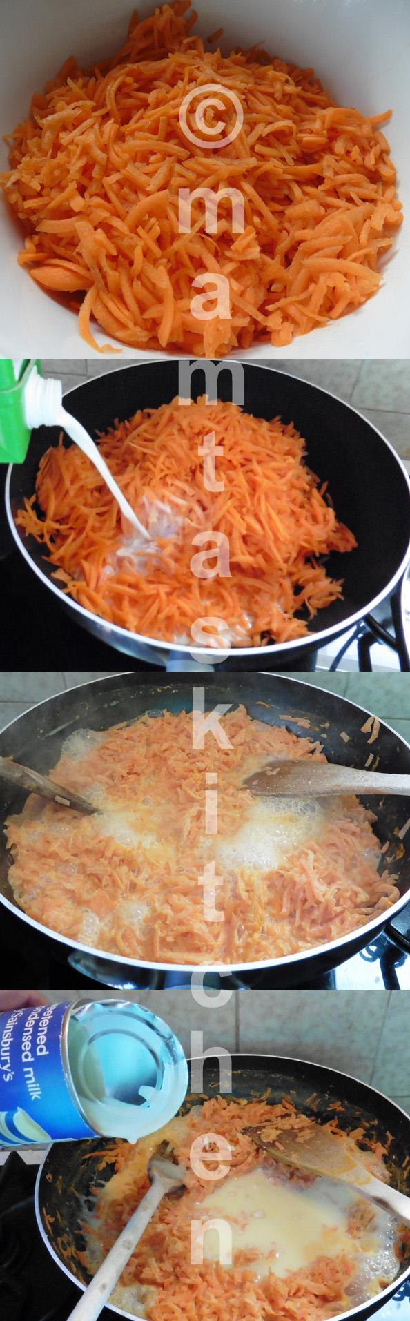 Carrot Halva Or Burfi 3 Made With Tinned Condensed Milk